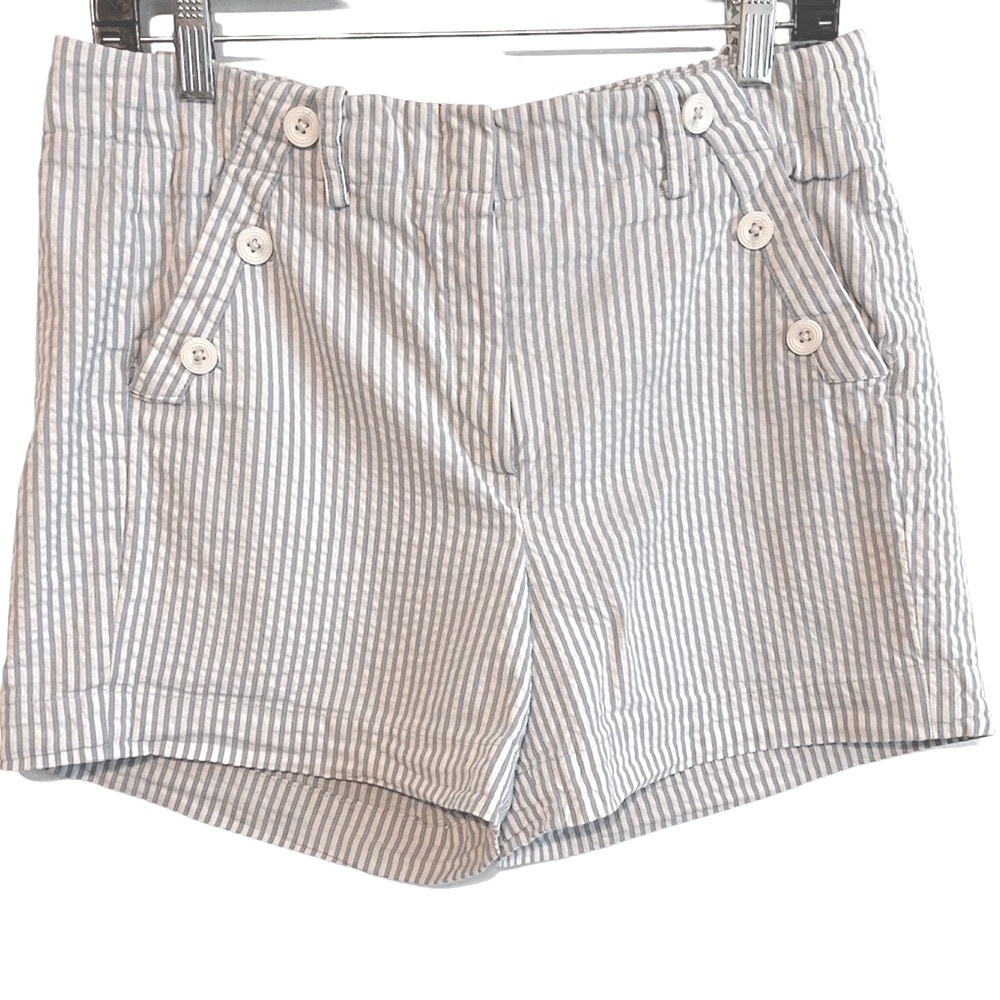 Sandro blue and white striped shorts.  Size 12